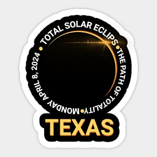 TEXAS Total Solar Eclipse 2024 Sticker